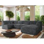 Narożnik MODARO U 5M - strona prawa - szary, sztruks