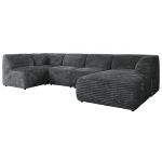 Narożnik MODARO U 5M - strona prawa - szary, sztruks