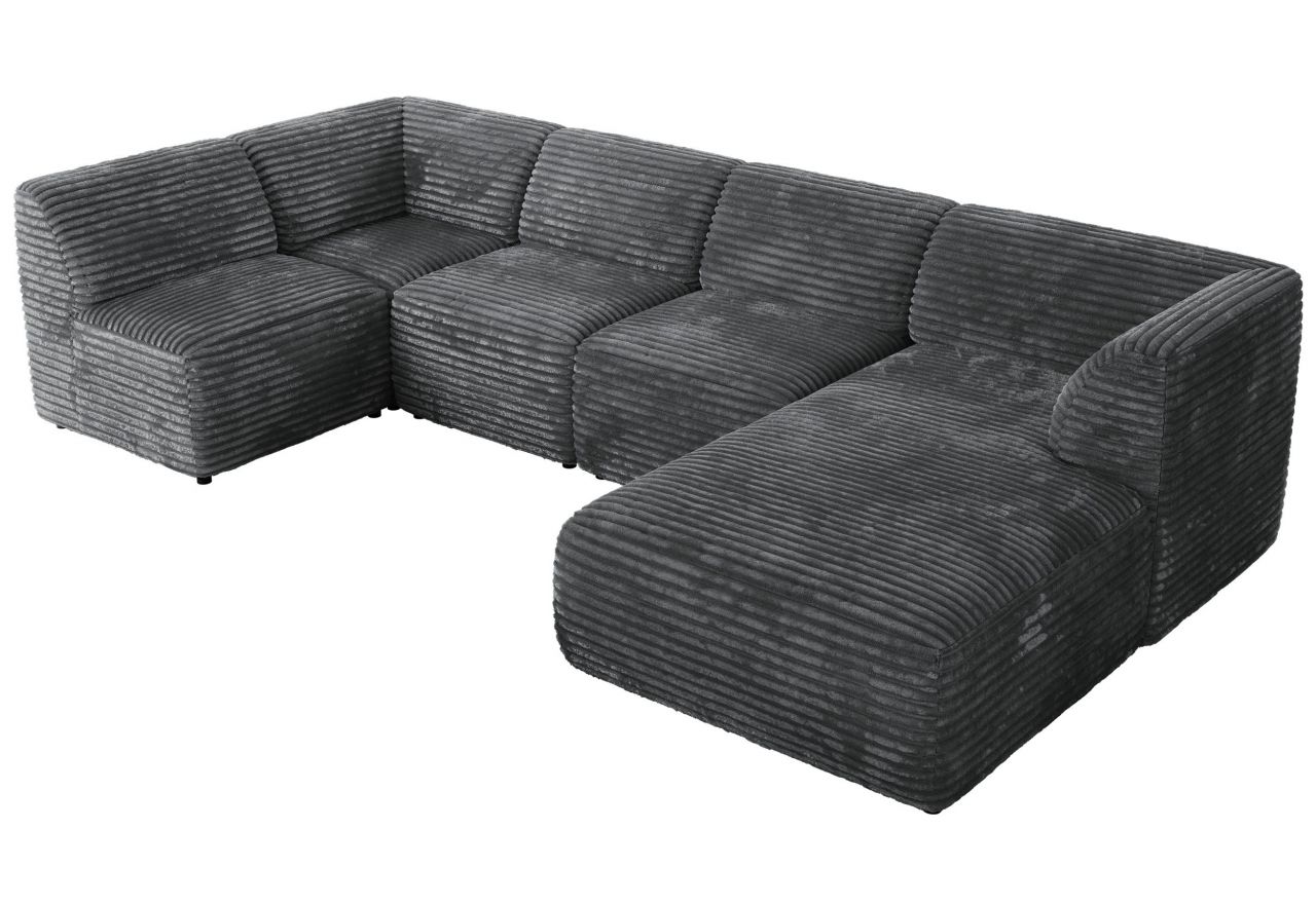 Narożnik MODARO U 5M - strona prawa - szary, sztruks