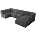 Narożnik MODARO U 5M - strona prawa - szary, sztruks