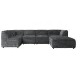 Narożnik MODARO U 5M - strona prawa - szary, sztruks