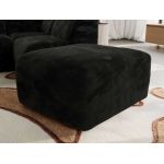 Narożnik MODARO U 6M - strona lewa - czarny, plusz