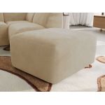 Narożnik MODARO U 6M - strona lewa - kremowy, plusz