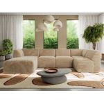 Narożnik MODARO U 6M - strona lewa - beżowy, plusz