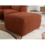 Narożnik MODARO U 6M - strona lewa - pomarańczowy, plusz