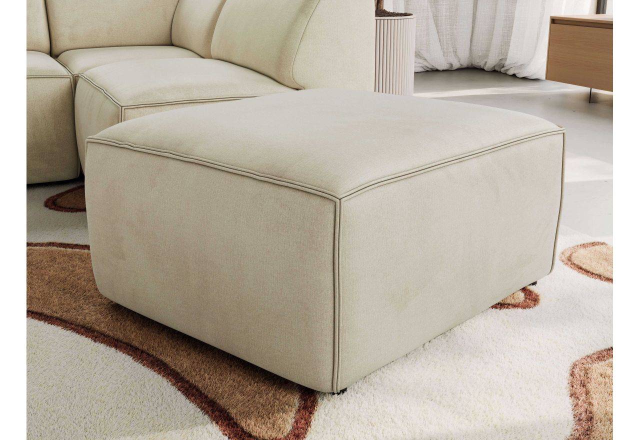 Narożnik MODARO U 6M - strona lewa - beżowy, welwet