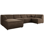 Narożnik MODARO U 6M - strona lewa - brązowy, welwet
