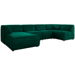 Narożnik MODARO U 6M - strona lewa - ciemnozielony, welwet