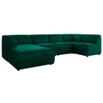Narożnik MODARO U 6M - strona lewa - ciemnozielony, welwet
