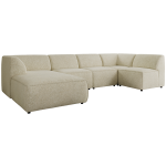 Narożnik MODARO U 6M - strona lewa - kremowy, struktura