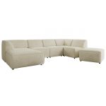 Narożnik MODARO U 6M - strona lewa - kremowy, struktura