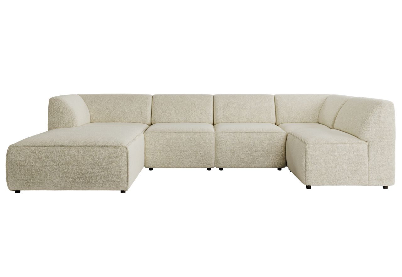 Narożnik MODARO U 6M - strona lewa - kremowy, struktura