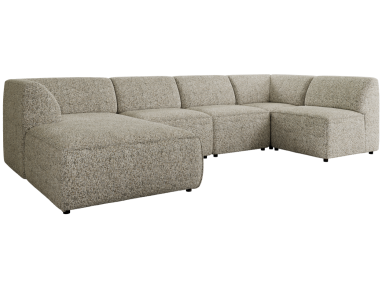 Narożnik MODARO U 6M - strona lewa - beżowy, struktura