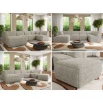 Narożnik MODARO U 6M - strona lewa - beżowy, struktura