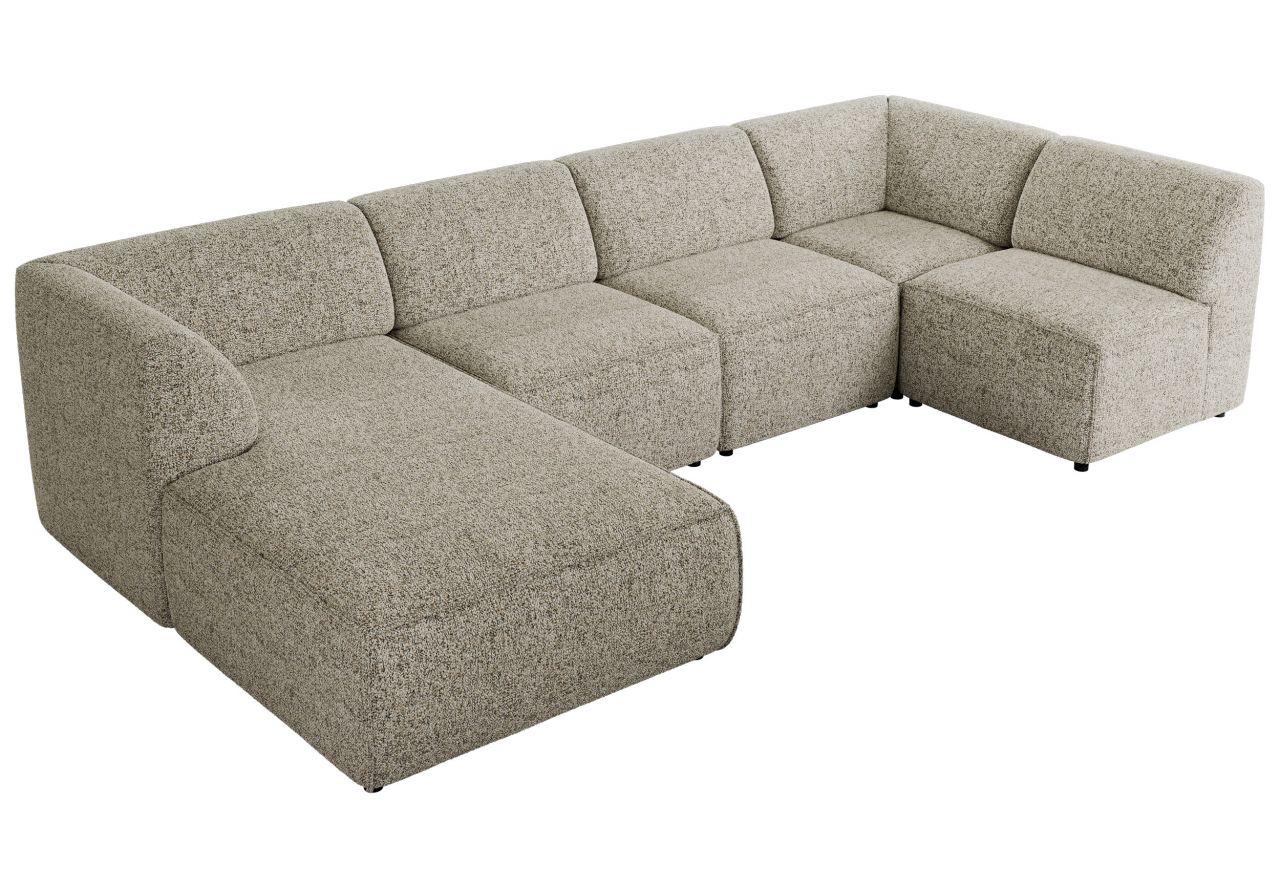 Narożnik MODARO U 6M - strona lewa - beżowy, struktura