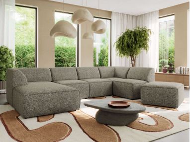 Narożnik MODARO U 6M - strona lewa - szary, struktura