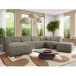 Narożnik MODARO U 6M - strona lewa - szary, struktura