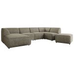 Narożnik MODARO U 6M - strona lewa - szary, struktura