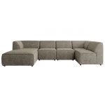 Narożnik MODARO U 6M - strona lewa - szary, struktura