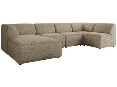 Narożnik MODARO U 6M - strona lewa - ciemnobeżowy, struktura