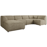 Narożnik MODARO U 6M - strona lewa - ciemnobeżowy, struktura