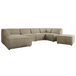 Narożnik MODARO U 6M - strona lewa - ciemnobeżowy, struktura