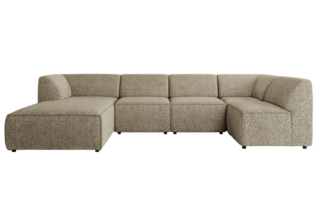 Narożnik MODARO U 6M - strona lewa - ciemnobeżowy, struktura