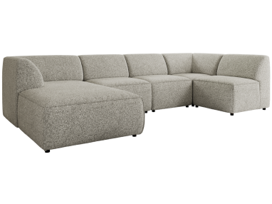 Narożnik MODARO U 6M - strona lewa - jasnoszary, struktura