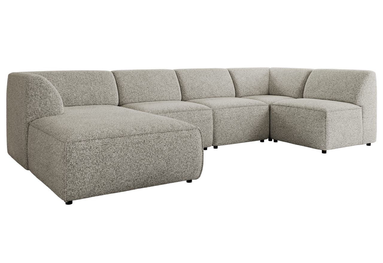 Narożnik MODARO U 6M - strona lewa - jasnoszary, struktura