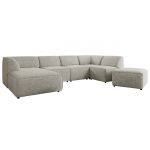 Narożnik MODARO U 6M - strona lewa - jasnoszary, struktura