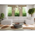 Narożnik MODARO U 6M - strona lewa - beżowy, sztruks