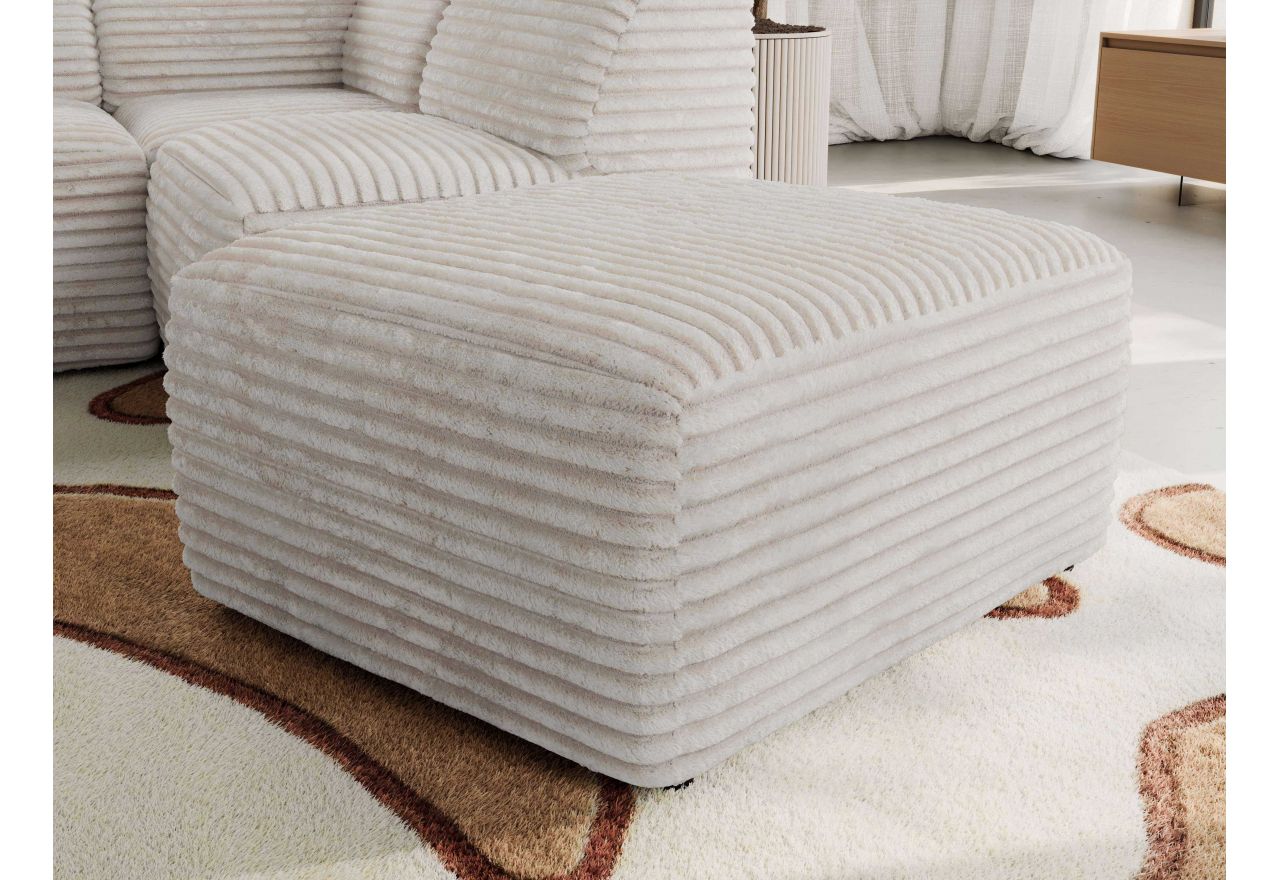 Narożnik MODARO U 6M - strona lewa - beżowy, sztruks