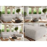 Narożnik MODARO U 6M - strona lewa - beżowy, sztruks