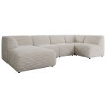 Narożnik MODARO U 6M - strona lewa - beżowy, sztruks