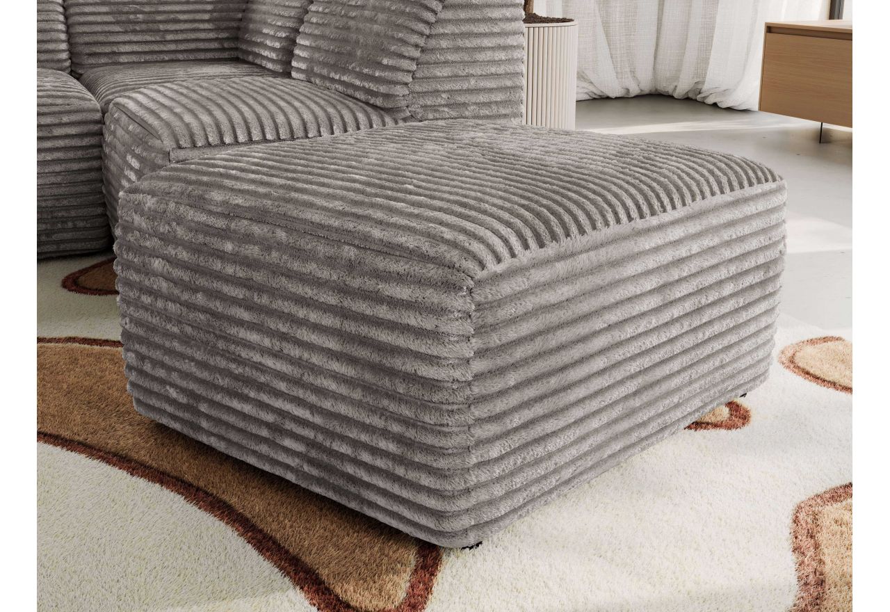 Narożnik MODARO U 6M - strona lewa - jasnobrązowy, sztruks