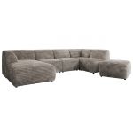 Narożnik MODARO U 6M - strona lewa - jasnobrązowy, sztruks