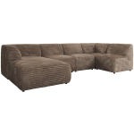 Narożnik MODARO U 6M - strona lewa - brązowy, sztruks