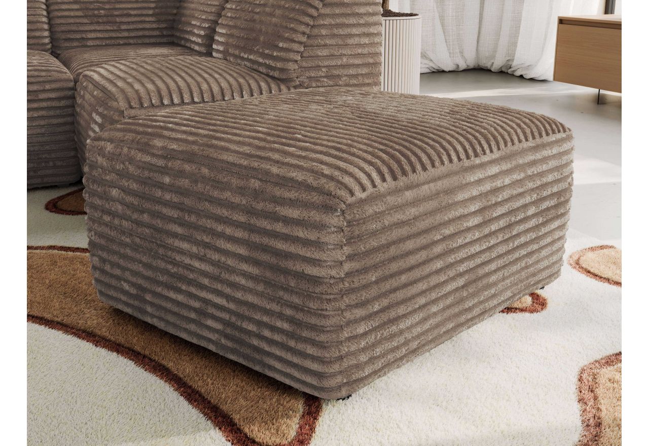 Narożnik MODARO U 6M - strona lewa - brązowy, sztruks