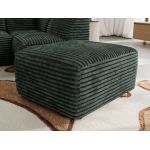 Narożnik MODARO U 6M - strona lewa - ciemnozielony, sztruks