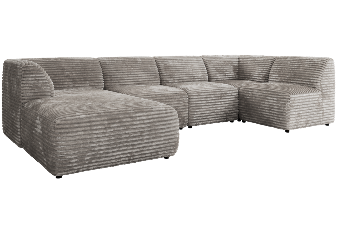 Narożnik MODARO U 6M - strona lewa - jasnoszary, sztruks