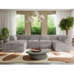 Narożnik MODARO U 6M - strona lewa - jasnoszary, sztruks