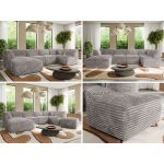 Narożnik MODARO U 6M - strona lewa - jasnoszary, sztruks