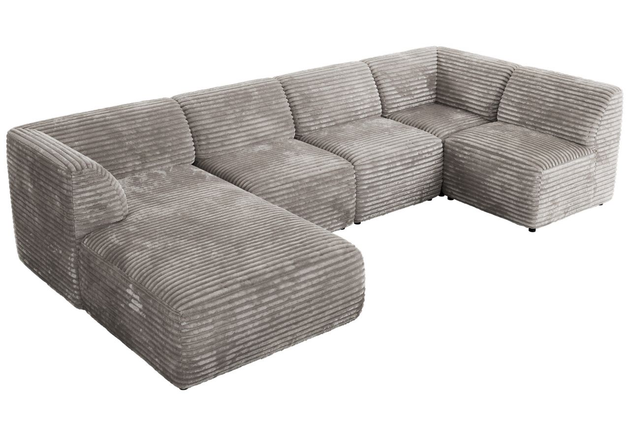 Narożnik MODARO U 6M - strona lewa - jasnoszary, sztruks