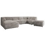 Narożnik MODARO U 6M - strona lewa - jasnoszary, sztruks