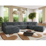 Narożnik MODARO U 6M - strona lewa - szary, sztruks