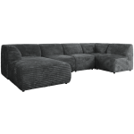 Narożnik MODARO U 6M - strona lewa - szary, sztruks