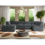 Narożnik MODARO U 6M - strona lewa - szary, sztruks