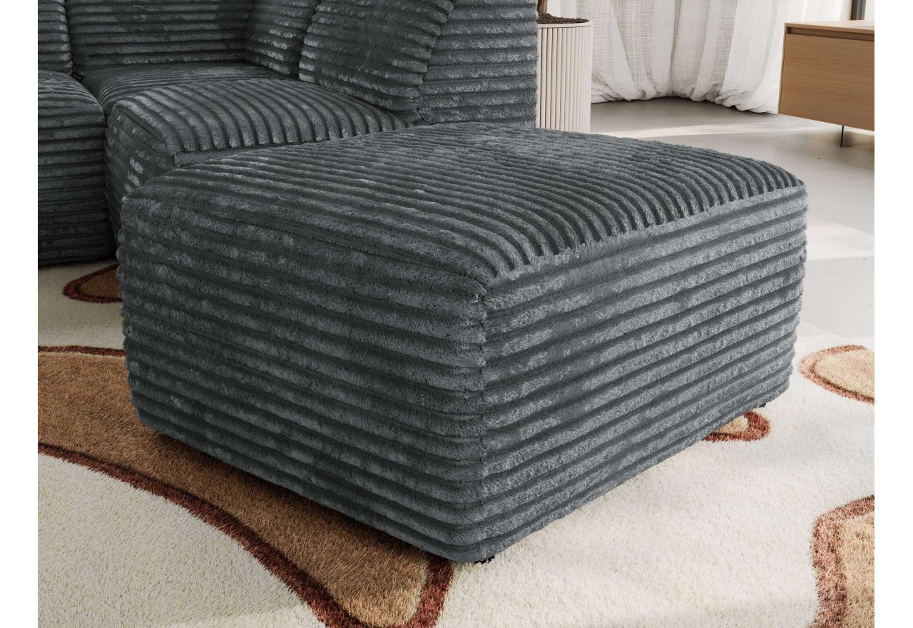 Narożnik MODARO U 6M - strona lewa - szary, sztruks