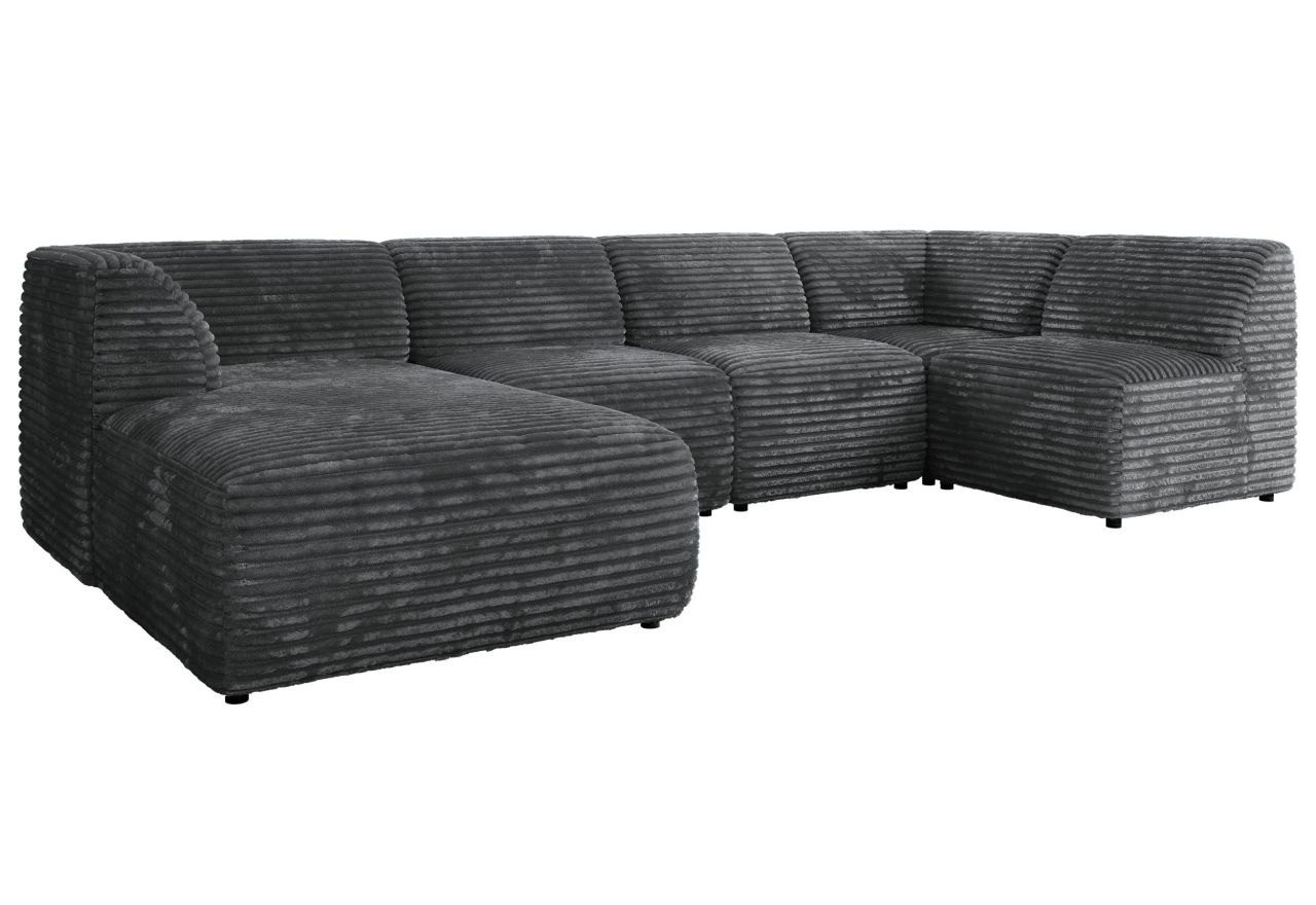 Narożnik MODARO U 6M - strona lewa - szary, sztruks