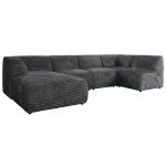 Narożnik MODARO U 6M - strona lewa - szary, sztruks